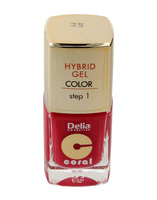 Delia Cosmetics Coral Hybrid Gel Emalia do paznokci nr 35 czerwony koralowy 11ml