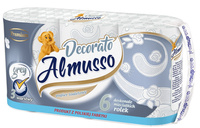 ALMUSSO Papier toal.  A`6 3-warst DECORATO szary/6