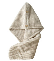 ECARLA Ręcznik-kapturek na włosy - kremowy 1szt