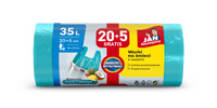 JAN NIEZBĘDNY Worki na śmieci HD z uszami 35 L - zapach owoców tropikalnych 25 sztuk (20 + 5 gratis)