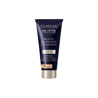 CLARESA Beauty Protective Foundation Nawilżający podkład z filtrem SPF 50 2W Medium Warm 30 ml
