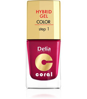 Delia Cosmetics Coral Hybrid Gel Emalia do paznokci nr 06 wiśniowy 11ml