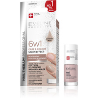 EVELINE Nail Therapy Professional Odżywka do paznokci nadająca kolor Care&Colour 6w1 - Shimmering Nude 5 ml