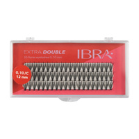 IBRA Kępki rzęs EXTRA DOUBLE skręt C-0.10 - 12mm 1op.