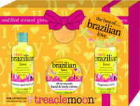 TREACLEMOON Zestaw prezentowy The Best of Brazilian Love (Żel pod prysznic+Balsam do ciała+Mgiełka do ciała+Kula do kąpieli) 1 op. - 4 szt.