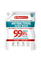 CLEAN HANDS Mydło antybakteryjne BIO 99,9% Peony&Cotton zapas 1000 ml