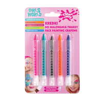 CHLAPU CHLAP Kredki do malowania twarzy - dziewczynka 1op. - 5 szt