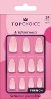TOP CHOICE Sztuczne paznokcie LONG ALMOND FRENCH
