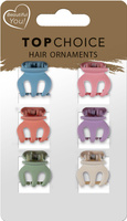 TOP CHOICE Klamerki do włosów (20667) 1 op. - 6 szt. - mix zestawień kolorystycznych