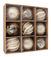 ECARLA ŚW Bombki   9szt BSN18 7cm&