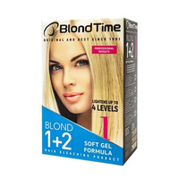 BLOND TIME 1 Rozjaśniacz do włosów do 4 tonów - Blond 1+2 120 ml