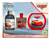 CORINE DE FARME Disney Zestaw prezentowy Cars (woda toaletowa 50ml + Żel pieniący 3w1 300ml + Pudełko na przekąski)