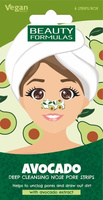 BEAUTY FORMULAS Nose Pore Strips Głęboko oczyszczające płatki na nos - Avocado 1op.-6 sztuk
