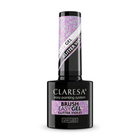 CLARESA Brush Easy Gel Żel do paznokci - Glitter Violet 5 g