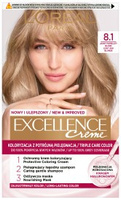 LOREAL Excellence Creme Farba do włosów 8.1 Jasny popielaty blond
