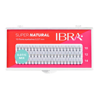 IBRA Kępki rzęs SUPER NATURAL 0.07-C-MIX(8,10 i 12mm) 1op.