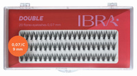 IBRA Kępki rzęs DOUBLE 0.07-C-9 mm - 1op.