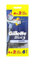 GILLETTE Blue 3 Smooth Maszynka do golenia dla mężczyzn 1 op. - 4+2 szt. gratis