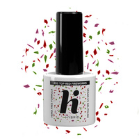 HI HYBRID Top No Wipe do lakieru hybrydowego Hema Free #02 Red Fireworks 5 ml