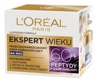 LOREAL Ekspert Wieku 60+ Przeciwzmarszczkowy Krem odbudowujący na noc 50 ml