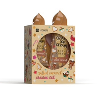 HISKIN Zest św Krem d/rąk+Balsam d/ciała KARMEL&