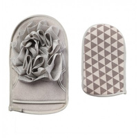 ECARLA Rękawica kąpielowa dwustronna - kremowa 1szt