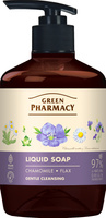 GREEN PHARMACY Mydło w płynie Rumianek + Olej lniany 460 ml