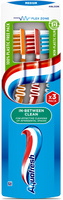 AQUAFRESH Szczoteczka do zębów In-Between Clean - medium(średnia) TRIO 3 sztuki