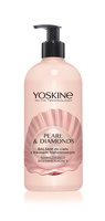 YOSKINE Pearl & Diamonds Balsam do ciała z kwasem hialuronowym nawilżająco rozświetlający 400 ml