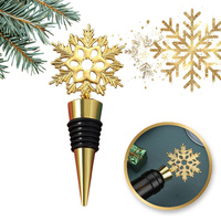 ECARLA ŚW Korek do wina Złota Śnieżynka AB05