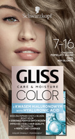 SCHWARZKOPF Gliss Color Farba do włosów Care & Moisture nr 7-16 Cool Ash Blonde
