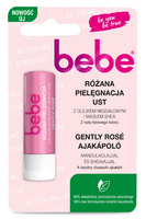 BEBE Pomadka ochronna Różana Pielęgnacja Ust z Olejkiem Migdałowym i Masłem Shea 4.9g