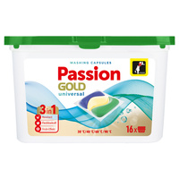 PASSION GOLD Kapsułki do prania 3w1 Universalne 1 op. - 16 szt.
