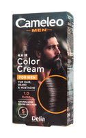 DELIA COSMETICS Cameleo Men Krem koloryzujący do włosów, brody i wąsów 1.0 Black