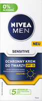 NIVEA MEN Sensitive Łagodzący krem nawilżający do twarzy z SPF15 75 ml