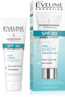 EVELINE SPF 50 Lekki Krem pielęgnujący Filtry+Niacynamid do cery tłustej i mieszanej 30 ml