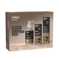 TOŁPA Zestaw prezentowy Dermo Barber 2024 (Żel do mycia twarzy z zarostem 150ml + Balsam-żel do twarzy z zarostem 75ml + Olejek do brody 40ml)