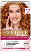 LOREAL Excellence Creme Farba do włosów 7.43 Blond miedziano-złocisty