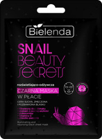 BIELENDA Snail BS Maska czarna w płacie rozświetlająco - odżywcza