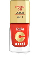 Delia Cosmetics Coral Hybrid Gel Emalia do paznokci nr 14 pomarańczowa czerwień 11ml