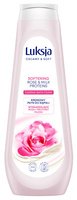 Luksja Creamy & Soft Kremowy Płyn do kąpieli - Wygładzające Róża i Proteiny Mleka 900ml