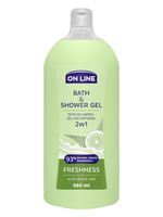 ON LINE Żel i płyn do kąpieli 2w1 Freshness 980 ml