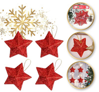 ECARLA ŚW Kompl.zawiesz.GWIAZDKI brok/czerw.BSN53