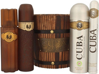 CUBA Gold Zestaw dla mężczyzn Woda toaletowa 100 ml + Woda toaletowa 35 ml + Dezodorant 200 ml + Woda po goleniu 100 ml + Stylowy kubełek na kosmetyki