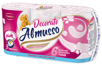 ALMUSSO Papier toal.  A`6 3-warst DECORATO róż./6/