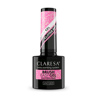 CLARESA Brush Easy Gel Żel do paznokci - Glitter Pink 5 g