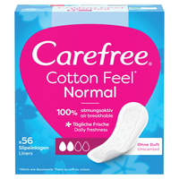 CAREFREE Cotton Feel Normal Wkładki higieniczne bezzapachowe 1 op. - 56 szt.