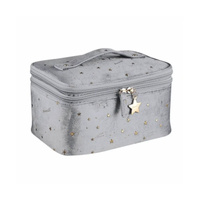 ECARLA Kosmetyczka rozkładana z wkładem 2w1 kuferek - szary KS97SZ