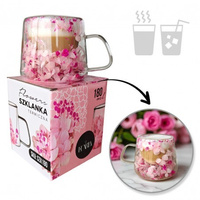 ECARLA Szklanka termiczna SZK190 hortensja róż