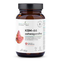 AURA HERBALS Ashwagandha KSM-66 Korzeń 200 mg Suplement diety Kapsułki 120 szt.